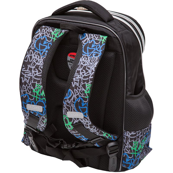 Ранец "deVENTE. Smart. No Fear" школьный жесткий 37x28x14 см (14 л) вес 800 г, 1 отд. на замке с карманом для учебников, 2 передних кармана на молнии, 2 боковых кармана на резинке с расширением, эргономичная формоустойчивая вентилируемая спинка и мяг