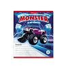 Тетрадь 18 листов в клетку "Monster Car" ErichKrause (в плёнке по 10 шт.)