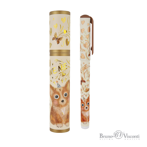 Ручка шариковая 0,7 мм "DREAMWRITE "LOVE ME. Friends" СИНЯЯ, В ПОДАРОЧНОЙ ТУБЕ