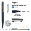 РУЧКА "NAPOLI" В ПОДАРОЧНОМ ФУТЛЯРЕ, 1,0 ММ, СИНЯЯ (корпус син и вор ст, футляр черный) (10702070/060324/3096931,КИТАЙ)