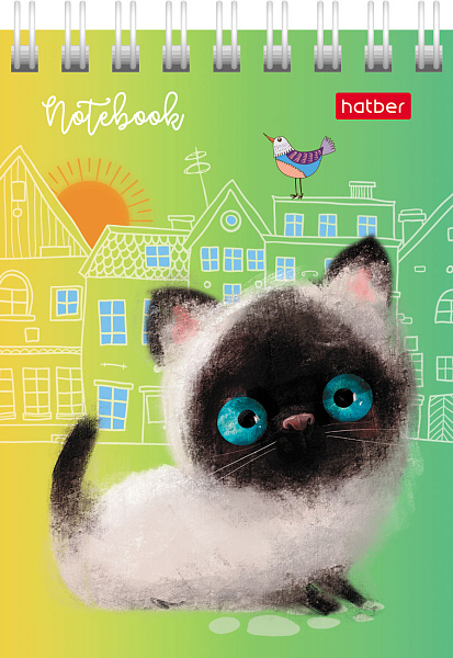 Блокнот А7 40 л. кл. на гребне "Кошарики"