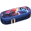 Пенал "deVENTE. Happy Pinguin" 21x8x5 см, овальный для 50 предметов, с внутренним органайзером-створкой, плотный износостойкий полиэстер с водоотталкивающей пропиткой, на молнии