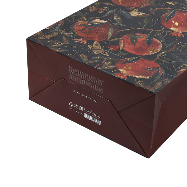 Пакет подарочный PREMIUM "FLORA.ГРАНАТ", L, 26 x 32.4 x 13 см
