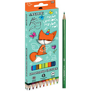 Карандаши цветные "deVENTE. Foxy" 18 цветов, 2М, диаметр грифеля 2,8 мм, шестигранные, в картонной коробке