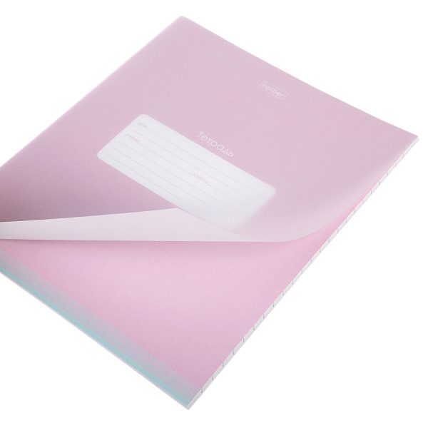 Тетрадь 18 листов в линию Пластиковая обложка "Про стиль" А5ф 60-65г/кв.м на скобе 5 диз.в блоке