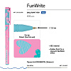 Ручка шариковая 0,5 мм "FunWrite. Сердечки. Эмоции. Роза" СИНЯЯ