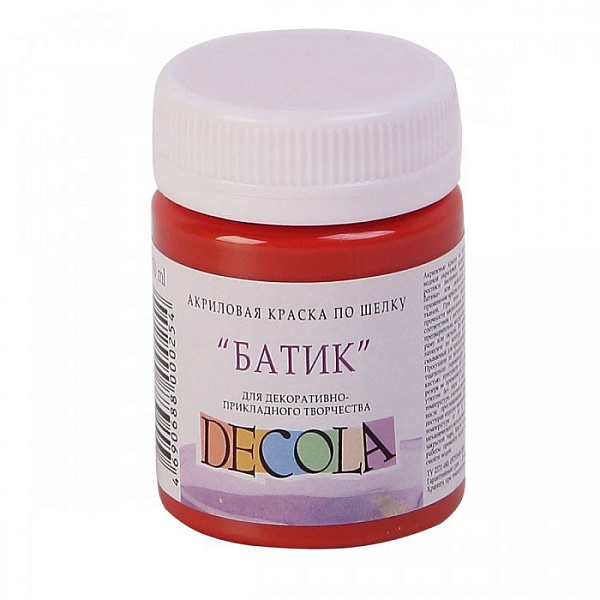 Акрил шелк батик 50 мл Декола Красная 