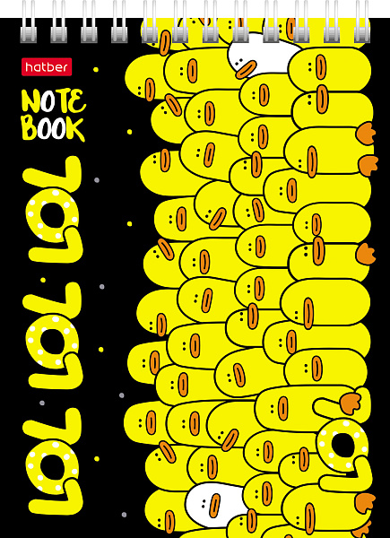 Блокнот А6 40 л. кл. на гребне "Утиные истории" Обл. мел.картон УФ-лак