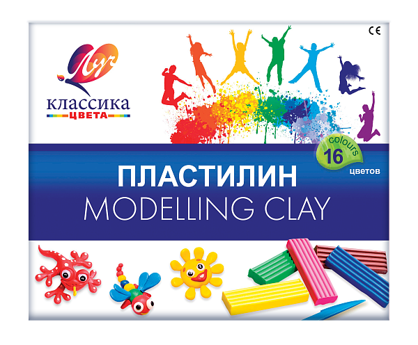 Пластилин 16 цв. Луч "Классика"