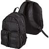 Рюкзак подростковый "deVENTE. TOTAL BLACK" 44x31x20 см 650 г, текстильный, 1 отд. на молнии, вентилируемая спинка и уплотненные лямки