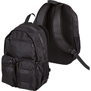 Рюкзак подростковый "deVENTE. TOTAL BLACK" 44x31x20 см 650 г, текстильный, 1 отд. на молнии, вентилируемая спинка и уплотненные лямки