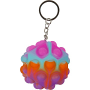 Брелок силиконовый "deVENTE. Beauty" 7x7 cм, полый внутри, с металлическим кольцом, разноцветный