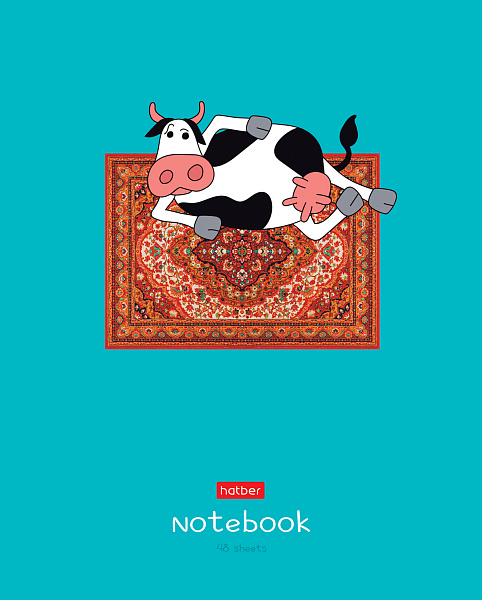 Тетрадь 48 л. кл. "На ковре" 65г/кв.м, 5 диз.в блоке скругл.углы