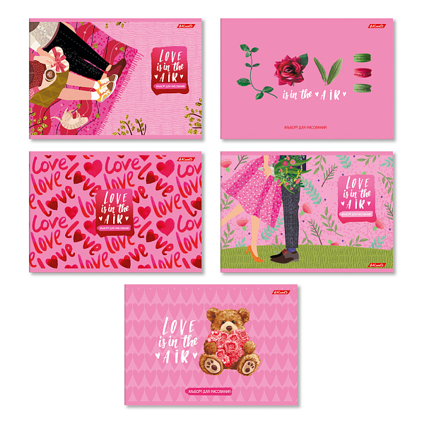 Альбом д/рис. 48 л. "Время любви" 100 г/м2 A4 29 х 20.5 см на скобе 000264  "Светоч" 