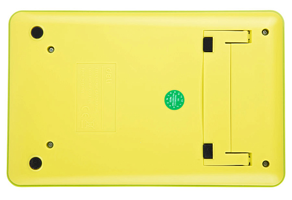 Калькулятор 12 разр., Deli Touch желтый 