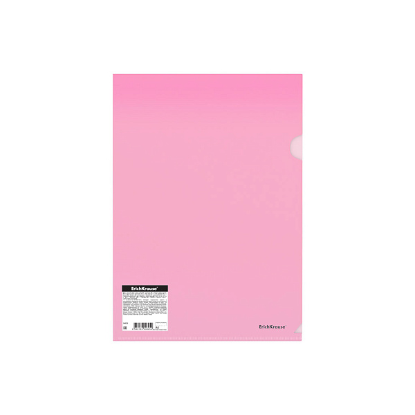 Папка-уголок пластиковая ErichKrause® Glossy Classic, A4, полупрозрачный, ассорти (в пакете по 24 шт.)