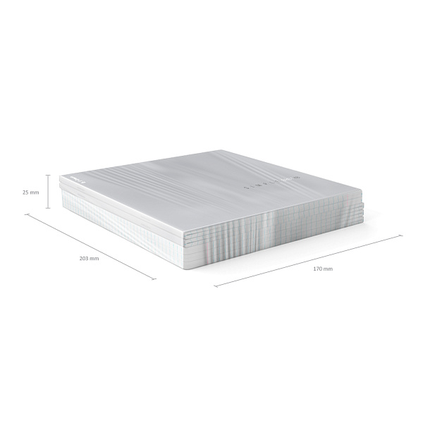 Тетрадь общая ученическая ErichKrause Simple Color, серый, 48 листов, клетка, ламинация soft-touch+выборочный УФ-лак