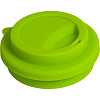 Стакан для ИЗО "deVENTE. School" силиконовый, складной, в собранном виде 80x90x80 мм, в сложенном 80x10x80 мм, с силиконовой крышкой, неоновый салатовый