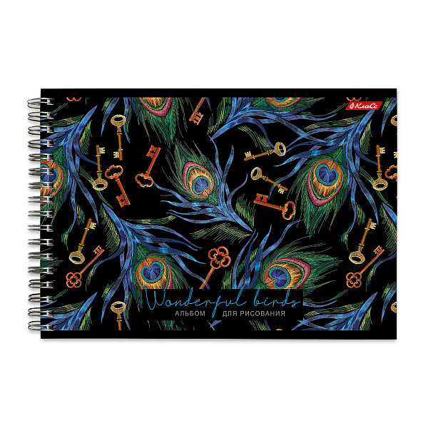 Альбом для рисования 40 листов на гребне "Эдем" "Светоч" мат. ламинация, 100 г/м2 A4 29 х 20.5 см .