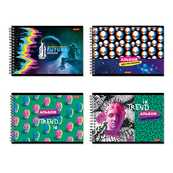 Альбом д/рис. 40 л. на гребне "Игры разума" 100 г/м2 A4 29 х 20.5 см. 000238 "Светоч"