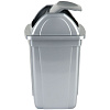 Корзина для бумаг 12 литров, Стамм, пластик, цельная, серый 