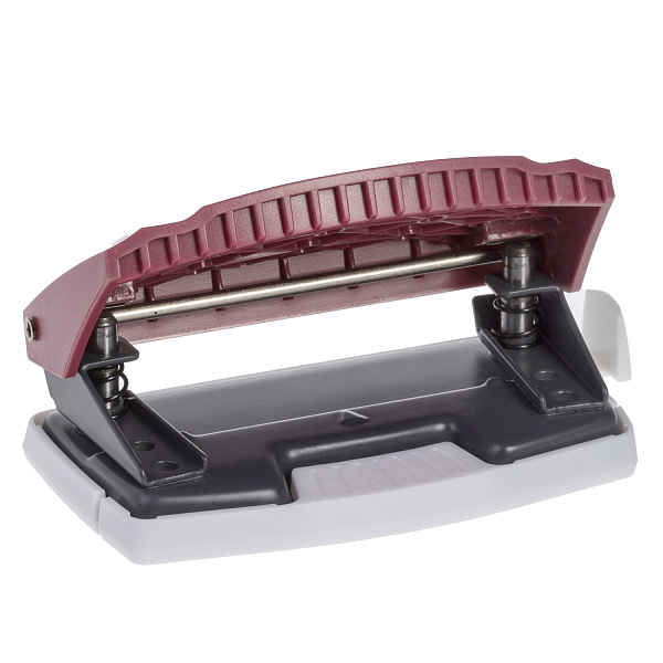 Дырокол на 12 л. Hatber -Energy- Пластиковый с линейкой  Ассорти