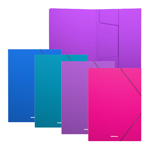 Папка на резинке А4 ErichKrause® Diagonal Vivid, ассорти
