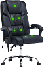 Кресло Cactus CS-CHR-OC02M-BK с вибромассажем черный эко.кожа крестов. сталь