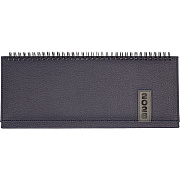 Планинг 2026 "deVENTE. Vertical" (310 ммx145 мм) 128 стр, синий, белая бумага 70 г/м², печать в 2 краски, твердая обложка из искусственной кожи с поролоном, отстрочка, термо тиснение, евро спираль, в термоусадочной пленке, 