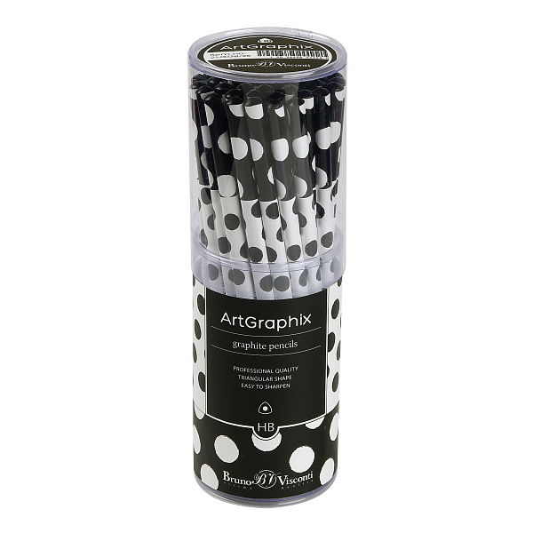 Карандаш чернографитный HB "ArtGraphix. Горох" НВ (пластиковый корпус)
