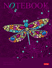 Бизнес-блокнот А5 80 л. кл. "Драгоценная стрекоза" 167х216мм 5-цв. блок тв.переплет мат.ламин. 3D лак-