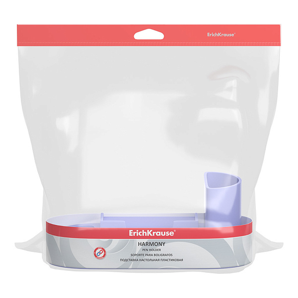 Подставка настольная пластиковая ErichKrause® Harmony, Pastel, фиолетовая