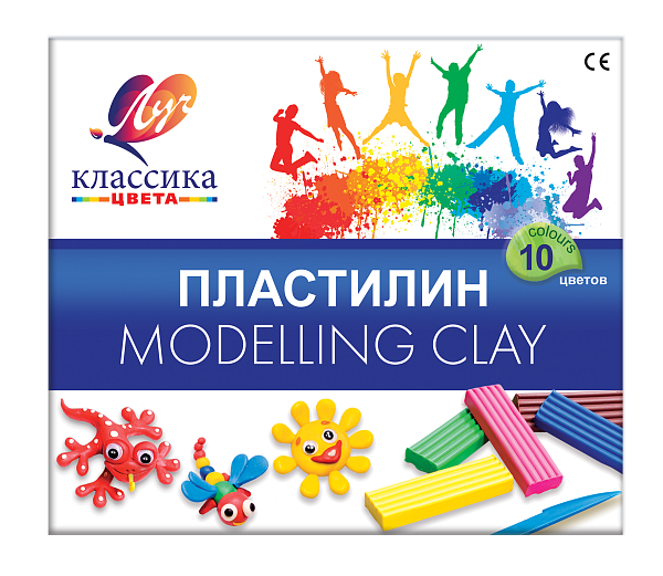 Пластилин 10 цв. Луч "Классика" (Детство)