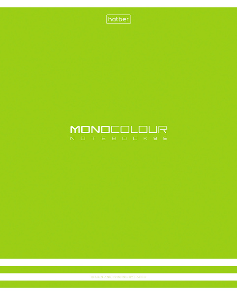Тетрадь 96 листов в клетку "MONOCOLOUR", обложка мелованный картон, матовая ламинация, тиснение, 60 г/м2