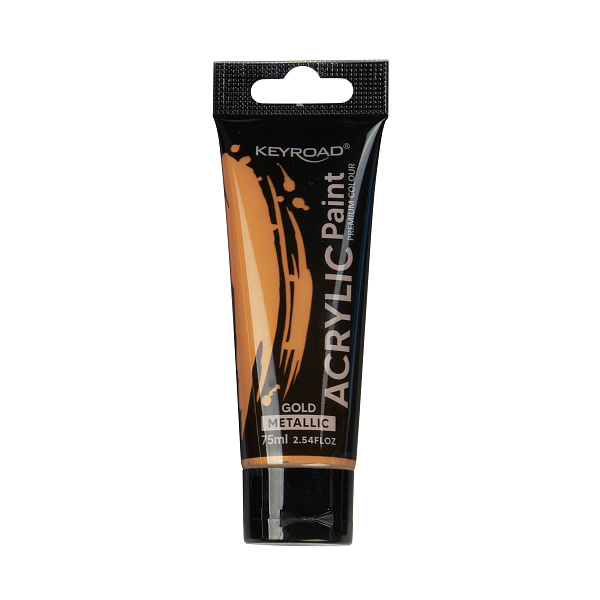 Акрил 75 мл туба KEYROAD художественный золотой