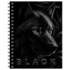 Тетрадь А5 48 листов в клетку на гребне, BG "Just Black", обложка мелованный картон, soft-touch ламинация, выборочный уф-лак, 60 г/м2