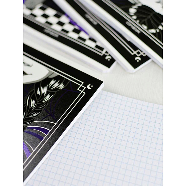 Тетрадь 48 л. кл. "МИЛАЯ ГОТИКА" мягкий переплёт (2 скобы), обложка - выборочный ТВИН лак, мелованный картон 190 г/м², Упаковка Ассорти/