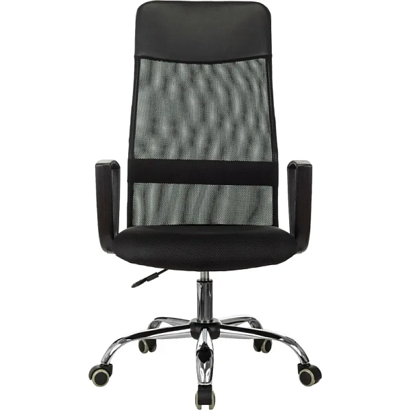 Кресло для руководителя VB_EChair-510 TW сетка/ткань черный хром