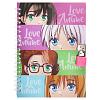 Блокнот 130х180 48л на гребне "Аниме", с замочком, вн. блок 70 г/м2 в линию, МИКС 4 вида