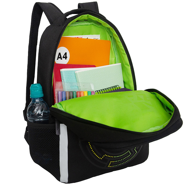 Рюкзак школьный с обвесом (/1 черный - цветной)
