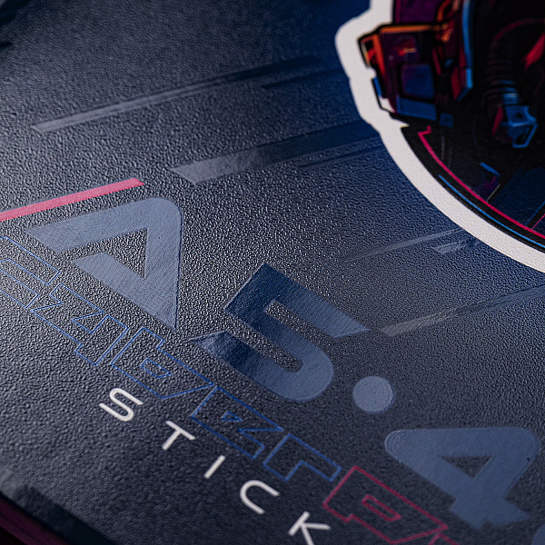 Тетрадь 48 л. кл. "Cyberpunk sticker" 65г/кв.м, выб лак 5 диз.в блоке скругл.углы 