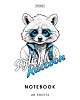 Тетрадь 48 листов в клетку Пластиковая обложка с печатью "Зверье мое" 60-65г/кв.м на скобе 5 диз.в блоке