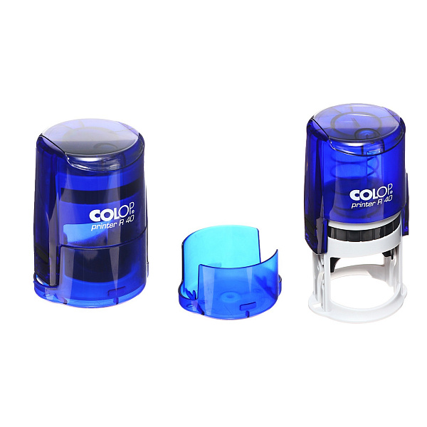 Оснастка для круглой печати PRINTER R40 indigo с крышкой автомат. пластик. d41,5 мм, корпус индиго