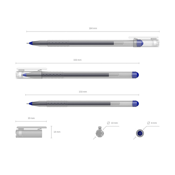 Ручка гелевая 0,5 мм ErichKrause G-Round Stick Classic СИНЯЯ (в коробке по 12 шт.)