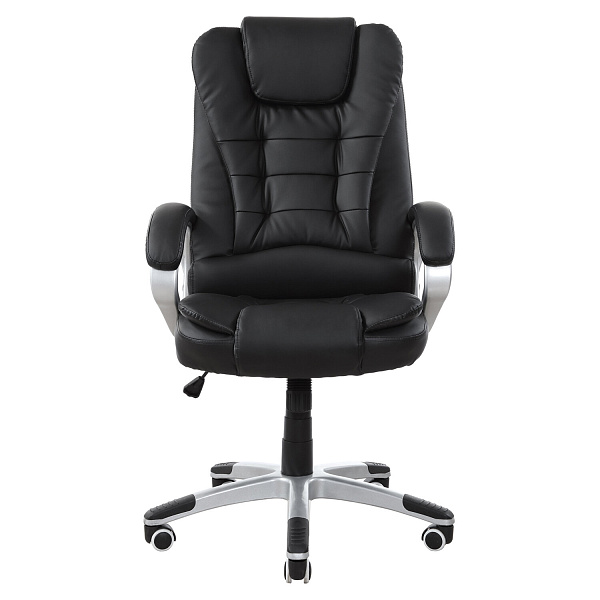 Кресло офисное BRABIX "Comfort MS-003", 6 массажных модулей, экокожа, черное