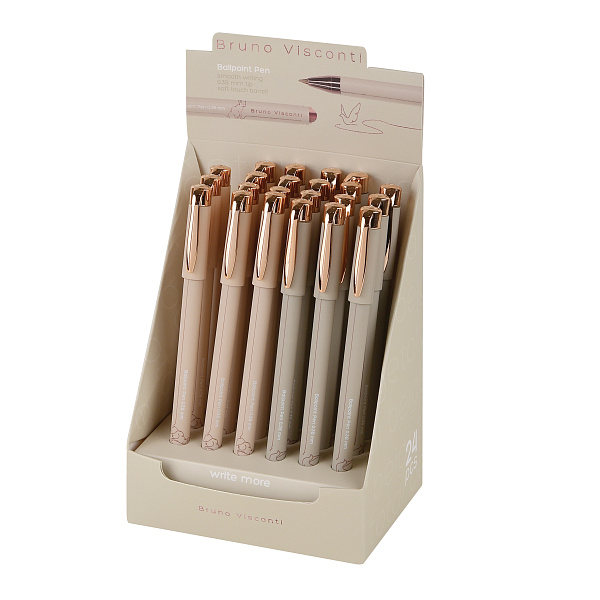 Ручка шариковая 0,38 мм "TOTALBEIGE" СИНЯЯ