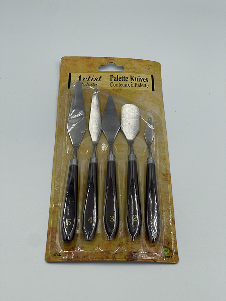 Набор мастихинов для художника 5 предметов (1,2,3,4,5)