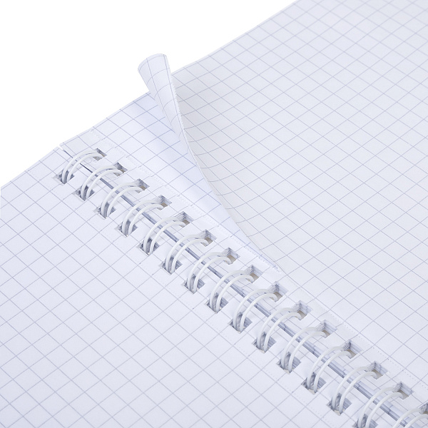 Тетрадь 80 листов в клетку Пластиковая обложка на гребне CANVAS Синяя 