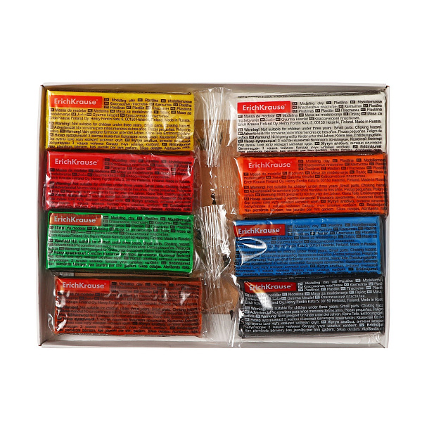 Пластилин 8 цв. ErichKrause Color Friends классический, со стеком, 120 г 