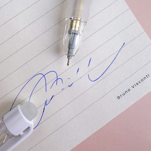 Ручка со стираемыми чернилами "DeleteSoftGrip. Love me" 0.4 ММ, СИНЯЯ (2 вида)